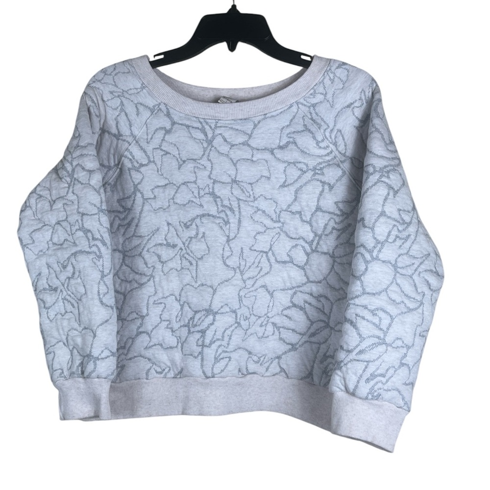 Prana Carin pullover, floral long sleeves sweater, champagne color size Small